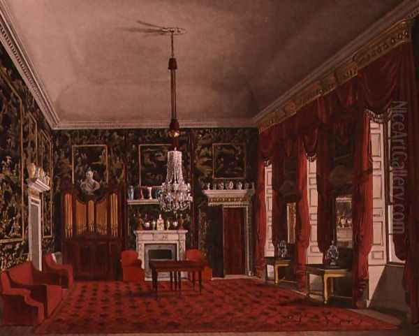 The Queens Breakfast Room, Buckingham House, engraved by Daniel Havell 1785-1826 from The History of the Royal Residences by William Henry Pyne 1769-1843 pub. 1817 Oil Painting by William Henry Pyne