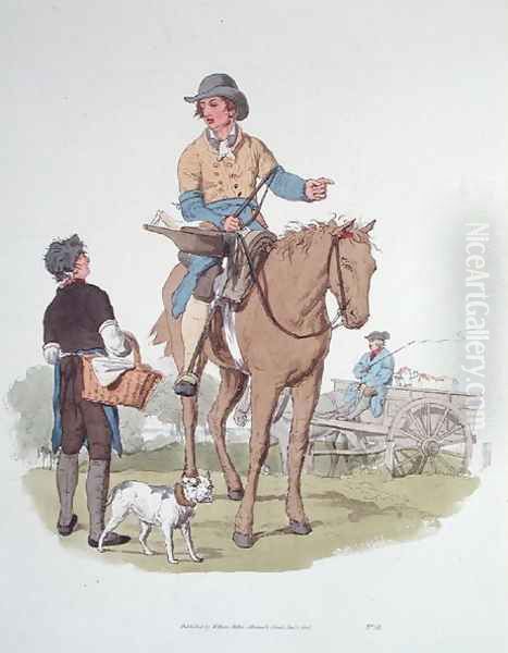 The Butcher, from The Costume of Great Britain, published 1805 Oil Painting by William Henry Pyne