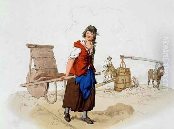 Brick Maker, from Costume of Great Britain, published by William Miller, 1805 Oil Painting by William Henry Pyne