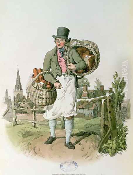 The Baker from,Costume of Great Britain Oil Painting by William Henry Pyne