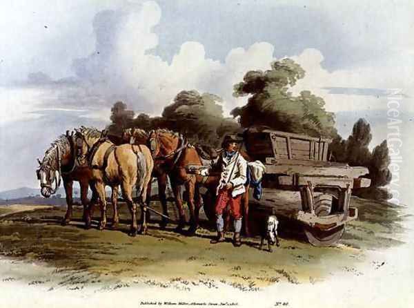 Grass Roller, from Costume of Great Britain, published by William Miller, 1805 Oil Painting by William Henry Pyne