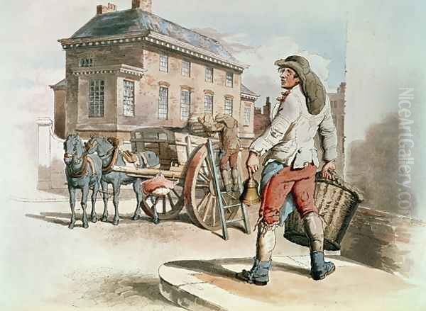 Refuse Collector, from Costumes of Great Britain, published by William Miller, 1805 Oil Painting by William Henry Pyne