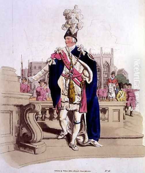 Knight of the Garter, from Costume of Great Britain published by William Miller, 1805 Oil Painting by William Henry Pyne