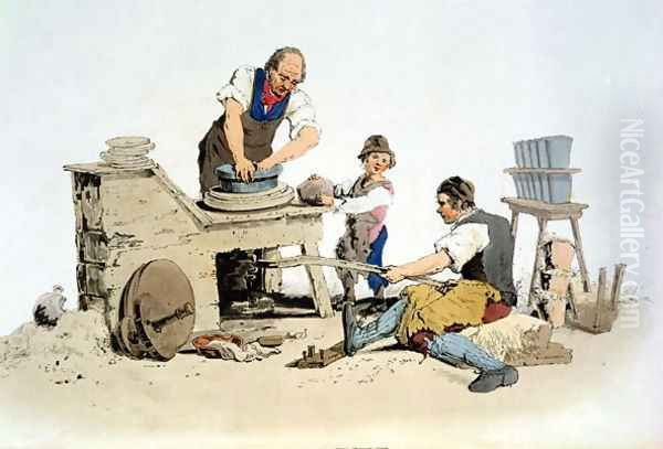 Potters, from Costume of Great Britain, published by William Miller, 1805 Oil Painting by William Henry Pyne