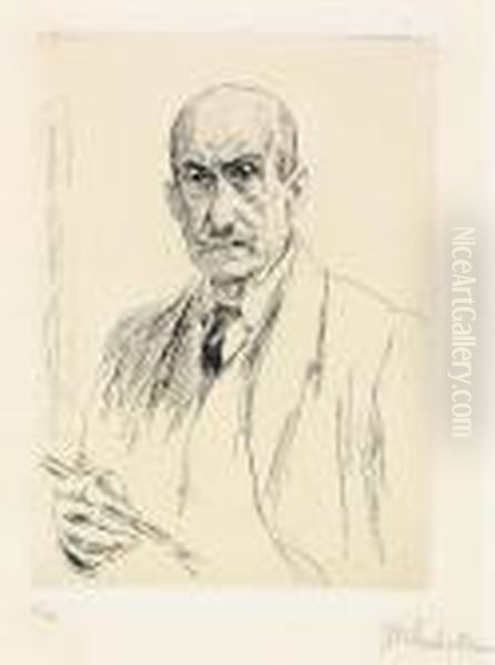 Selfportrait Oil Painting by Max Liebermann