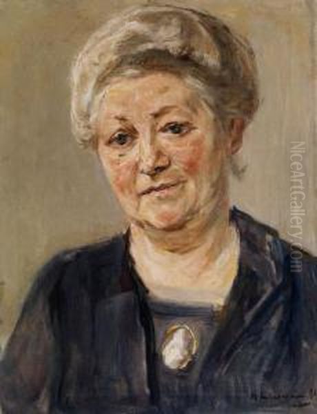 Portrait Einer Alten Dame Oil Painting by Max Liebermann