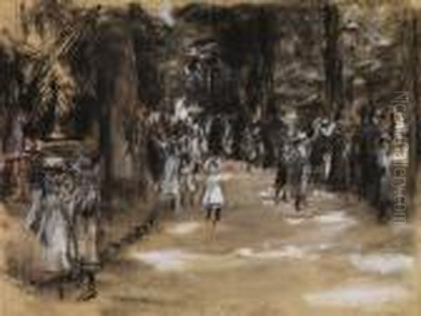 Papageienallee. Oil Painting by Max Liebermann