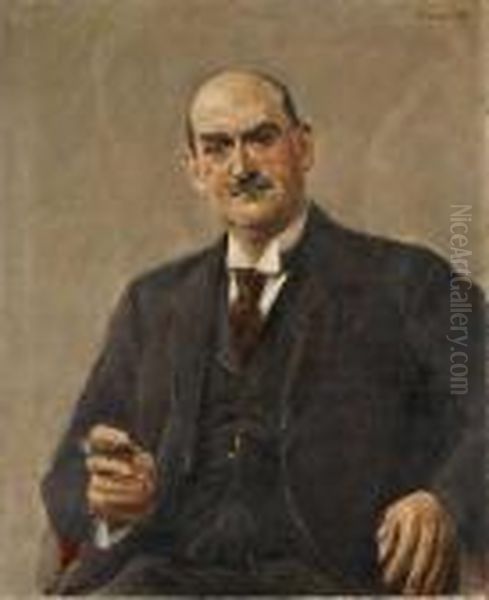 Kommerzienrat Dr. Carl Leopold Netter Oil Painting by Max Liebermann