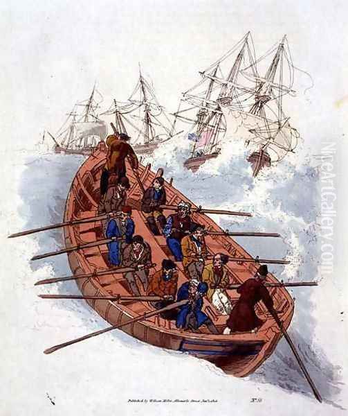 Life-boatmen, from Costume of Great Britain, published by William Miller, 1805 Oil Painting by William Henry Pyne