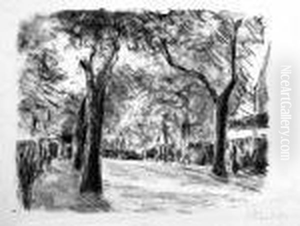 Allee Oil Painting by Max Liebermann