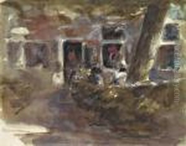 Altfrauenhaus In Laren ? Unterbaumen Oil Painting by Max Liebermann