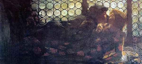 Romeo and Juliet Oil Painting by Gaetano Previati