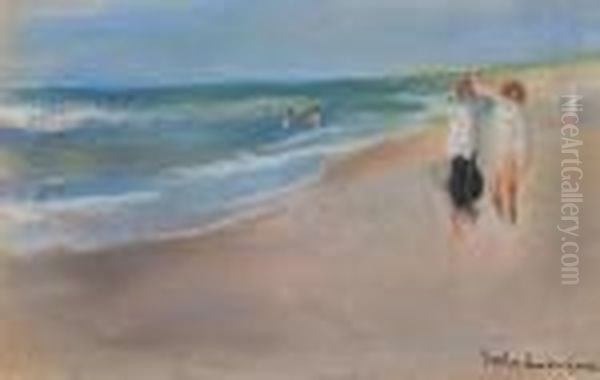 At The Shore Oil Painting by Max Liebermann