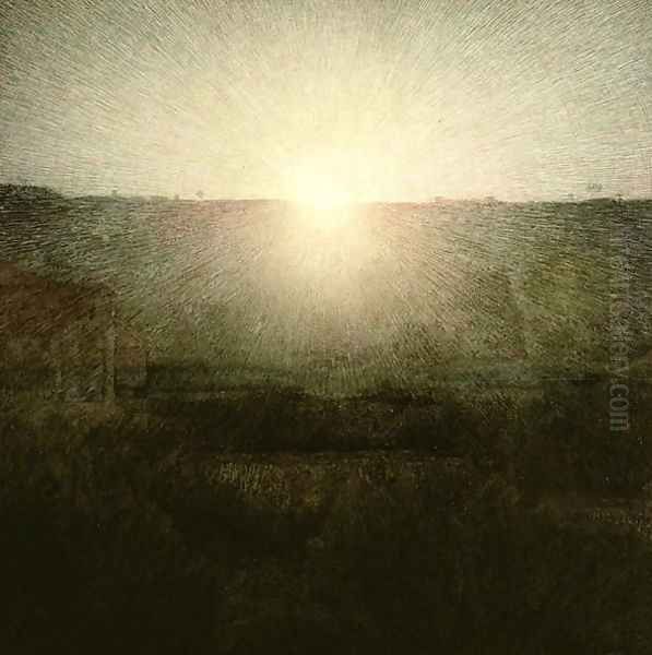 The Sun Rising Sun 1904 Oil Painting by Giuseppe Pellizza da Volpedo