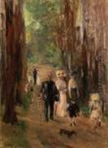 Aus Dem Grunewald Oil Painting by Max Liebermann