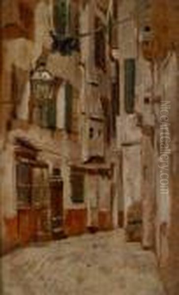 Gasse In Venedig Oil Painting by Max Liebermann