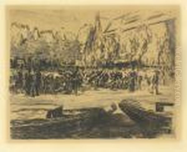 Rindermarkt In Leiden Oil Painting by Max Liebermann