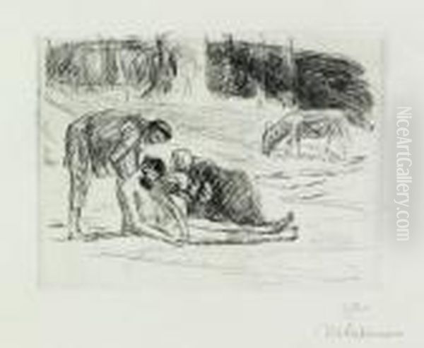 Der Barmherzige Samariter Oil Painting by Max Liebermann