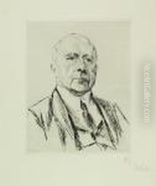 Portrait Generaldirektor Victor Zuckerkandl Oil Painting by Max Liebermann