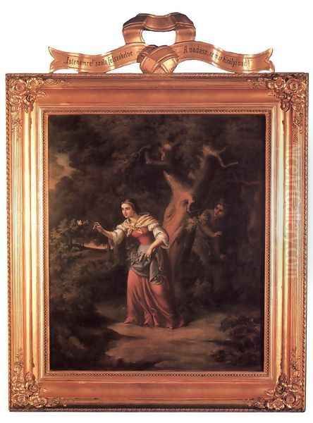 Series Szep Ilonka- I. Preying On 1866 Oil Painting by Soma Orlai Petrich