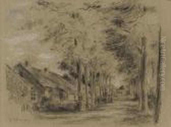 Dorfstrase In Laren Oil Painting by Max Liebermann