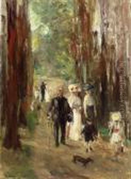 Aus Dem Grunewald, Signiert, Datiert M Liebermann 1912 Oil Painting by Max Liebermann