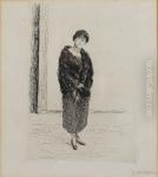 Standing Girl Oil Painting by Max Liebermann