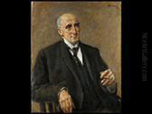 Portrait Des Textilfabrikanten Oil Painting by Max Liebermann