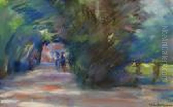 Allee Mit Reitern Oil Painting by Max Liebermann