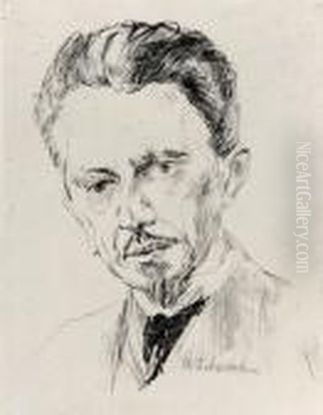 Portrait Des Karl Scheffler Oil Painting by Max Liebermann