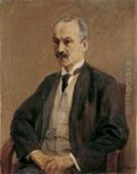 Bildnis Franz Otto Oppenheim Oil Painting by Max Liebermann