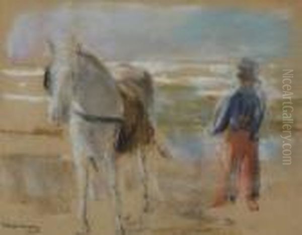 Pferd Am Strand (horse On The Beach) Oil Painting by Max Liebermann