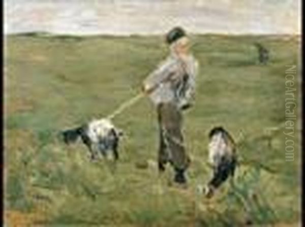 Junge Mit Ziegen by Max Liebermann