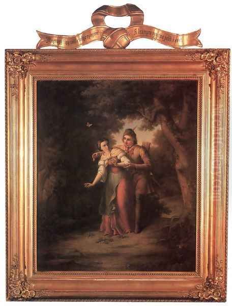 Series Szep Ilonka- II. The Surprise 1866 Oil Painting by Soma Orlai Petrich