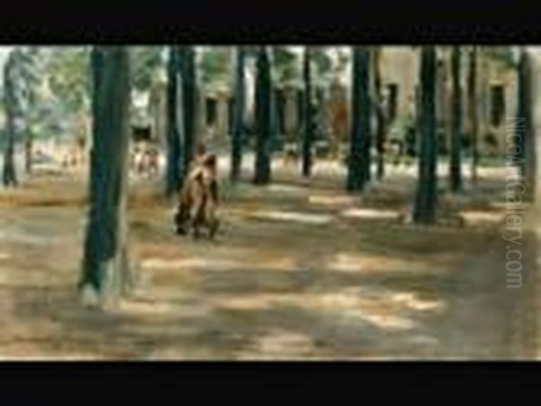 Schulgang In Laren Oil Painting by Max Liebermann