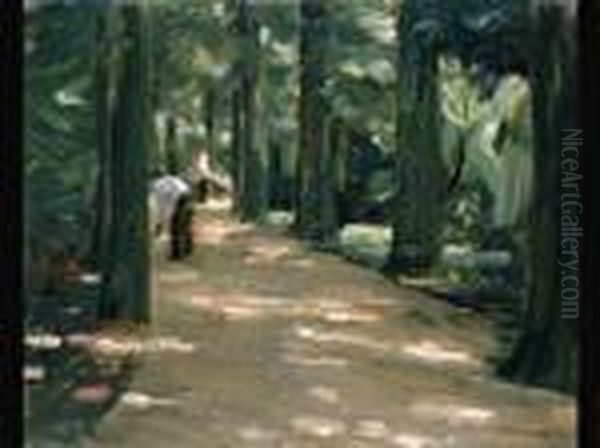 Schattige Allee Oil Painting by Max Liebermann