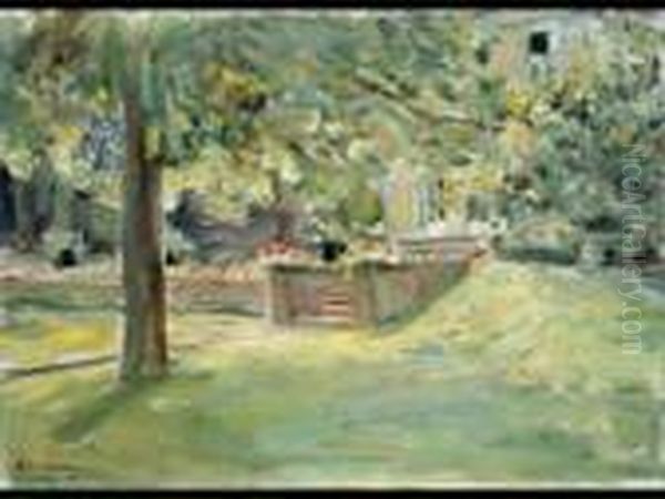 Blick Auf Die Blumenterrasse Nach Sudwesten Oil Painting by Max Liebermann