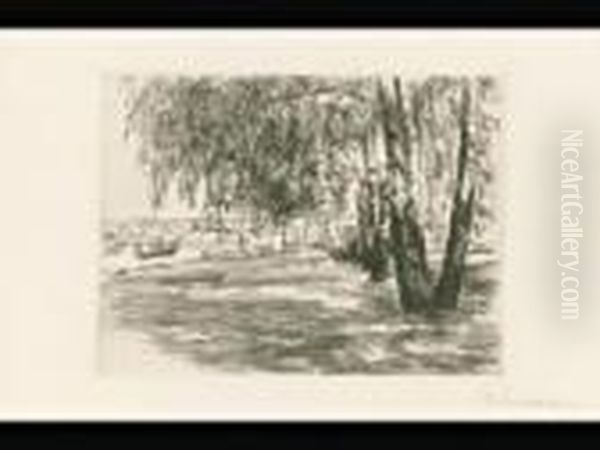 Landschaft Am Wannsee Oil Painting by Max Liebermann