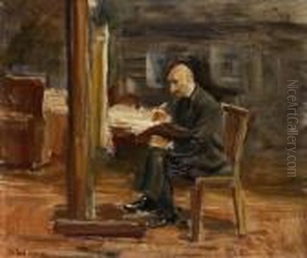 Selbstbildnis Oil Painting by Max Liebermann