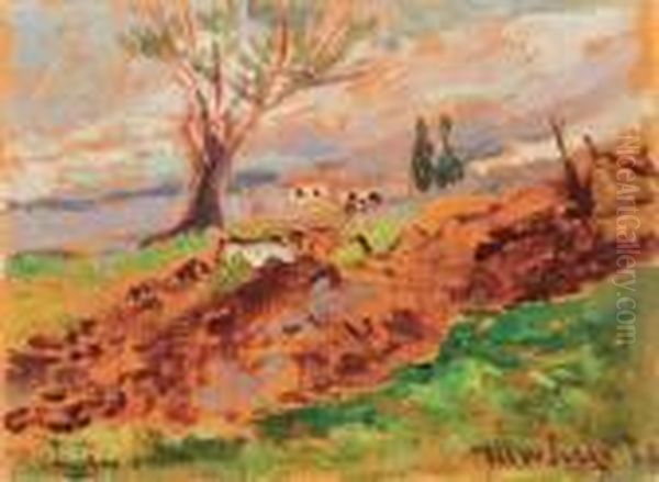 Campagna Senese Oil Painting by Ulvi Liegi