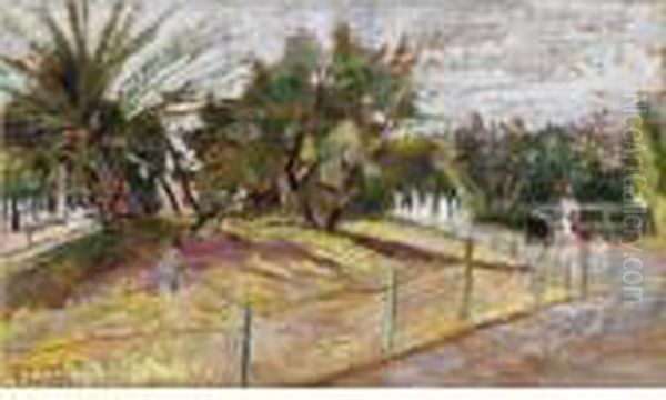 I Giardini Di Ardenza Oil Painting by Ulvi Liegi