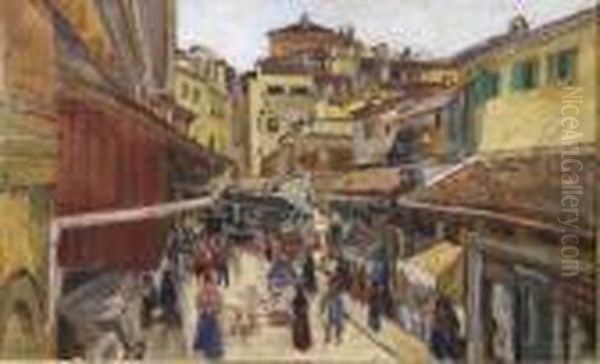 Ponte Vecchio Oil Painting by Ulvi Liegi