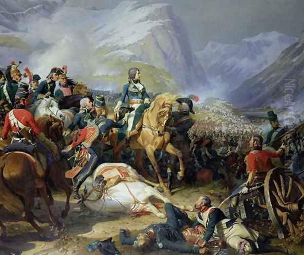 The Battle of Rivoli, 1844 Oil Painting by Felix Philippoteaux