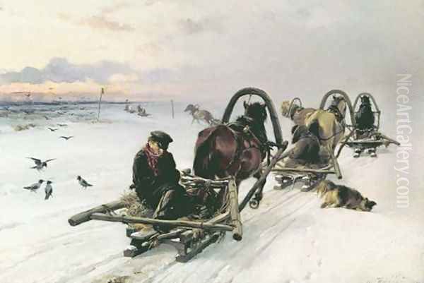 Empties, 1872 Oil Painting by Illarion Mikhailovich Prianishnikov