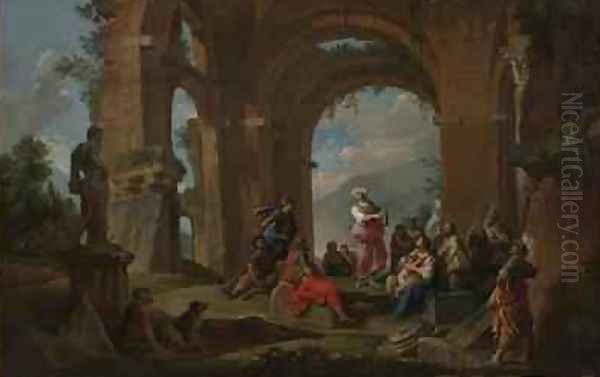 The Cumaean Sibyl Delivering the Oracles, c.1741 Oil Painting by Giovanni Paolo Panini