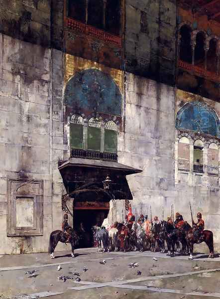 The Pasha's Escort Oil Painting by Alberto Pasini