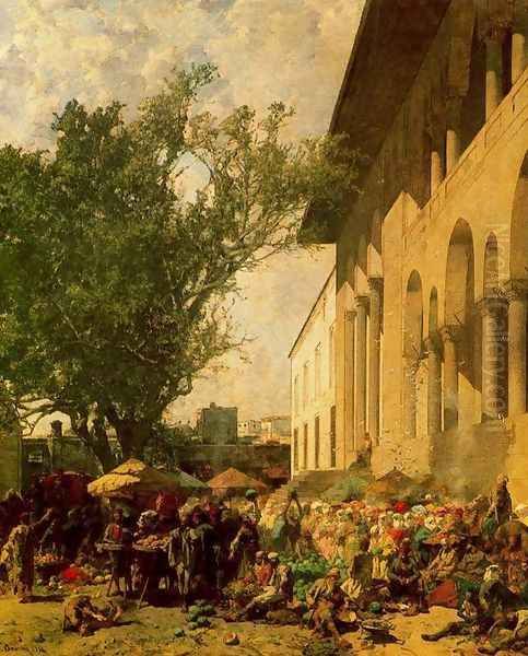 Market at Constantinople Oil Painting by Alberto Pasini