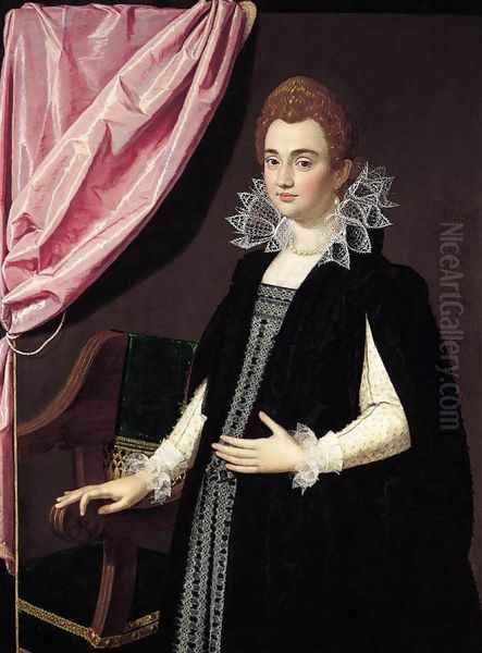 Portrait of a Noblewoman 1594 Oil Painting by Scipione Pulzone