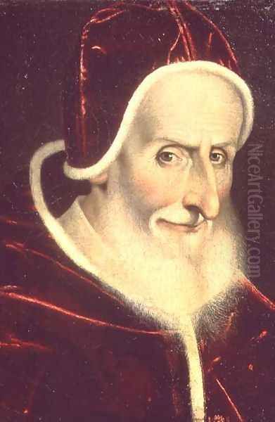 Portrait of Pope Pius V Michele Ghislieri 1504-72 1576-80 Oil Painting by Scipione Pulzone