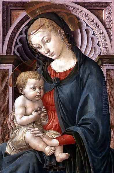 The Madonna and Child with a Swallow Oil Painting by Pesellino